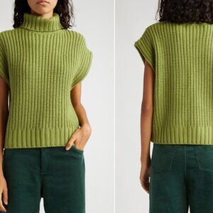 STAUD Bette Cap Sleeve Merino Wool Sweater